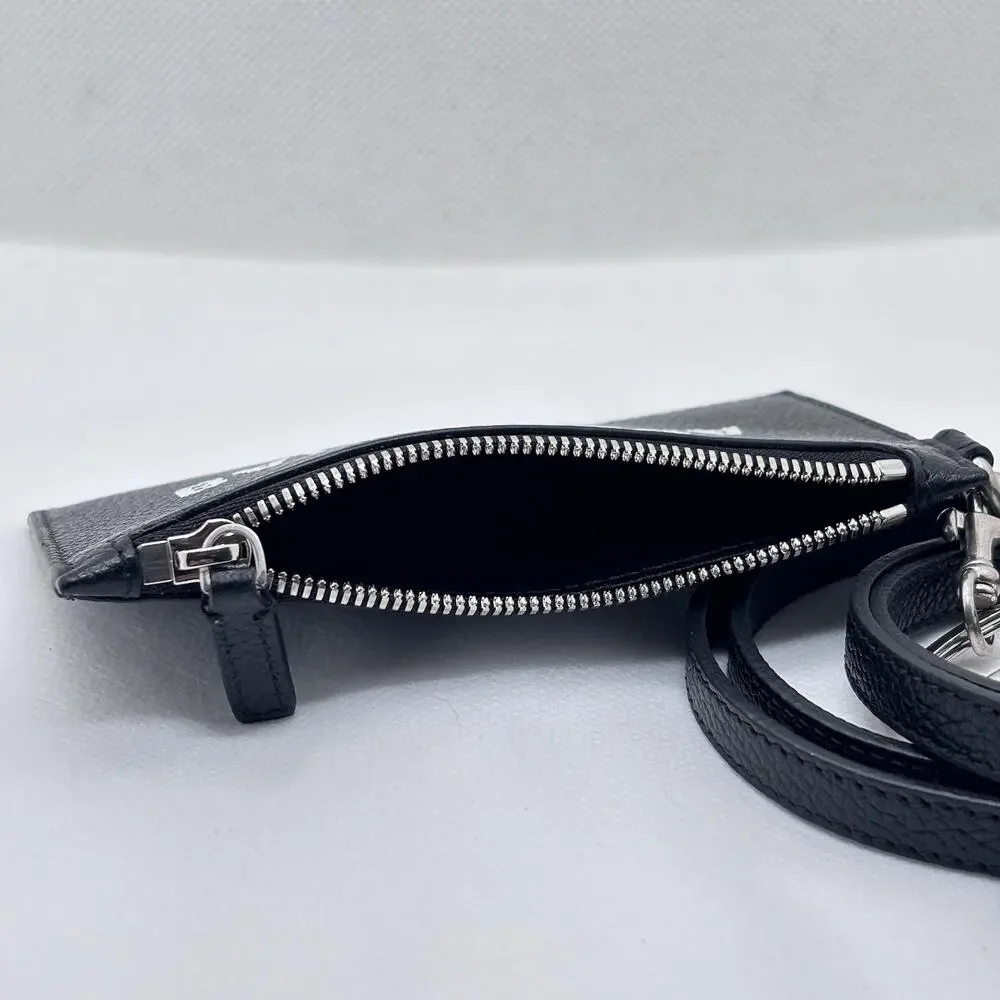 Balenciaga x Fragments Leather Logo Lanyard Card Holder Wallet ID Black